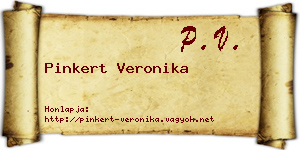 Pinkert Veronika névjegykártya